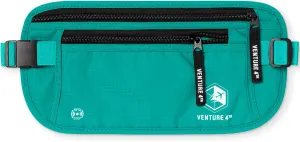 VENTURE 4TH RFID Money Belt for Women - Hidden Passport Holder (Turquoise)