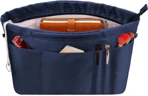 Vercord Purse Insert Organizers for Tote Handbag Bag in Bag with Zipper Liner Bag Organizer for Women 14 pockets