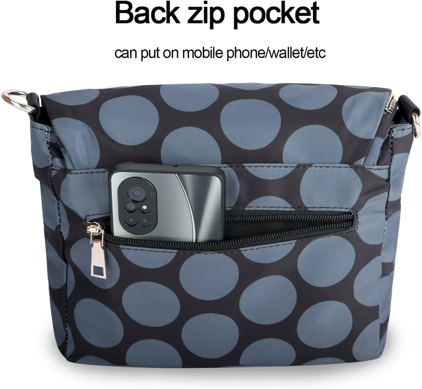 VGOAL Nylon Fabric Crossbody Bag Casual Fashion Multi-Pocket in Square Bag Female More Pockets Clamshell Shoulder Bag
