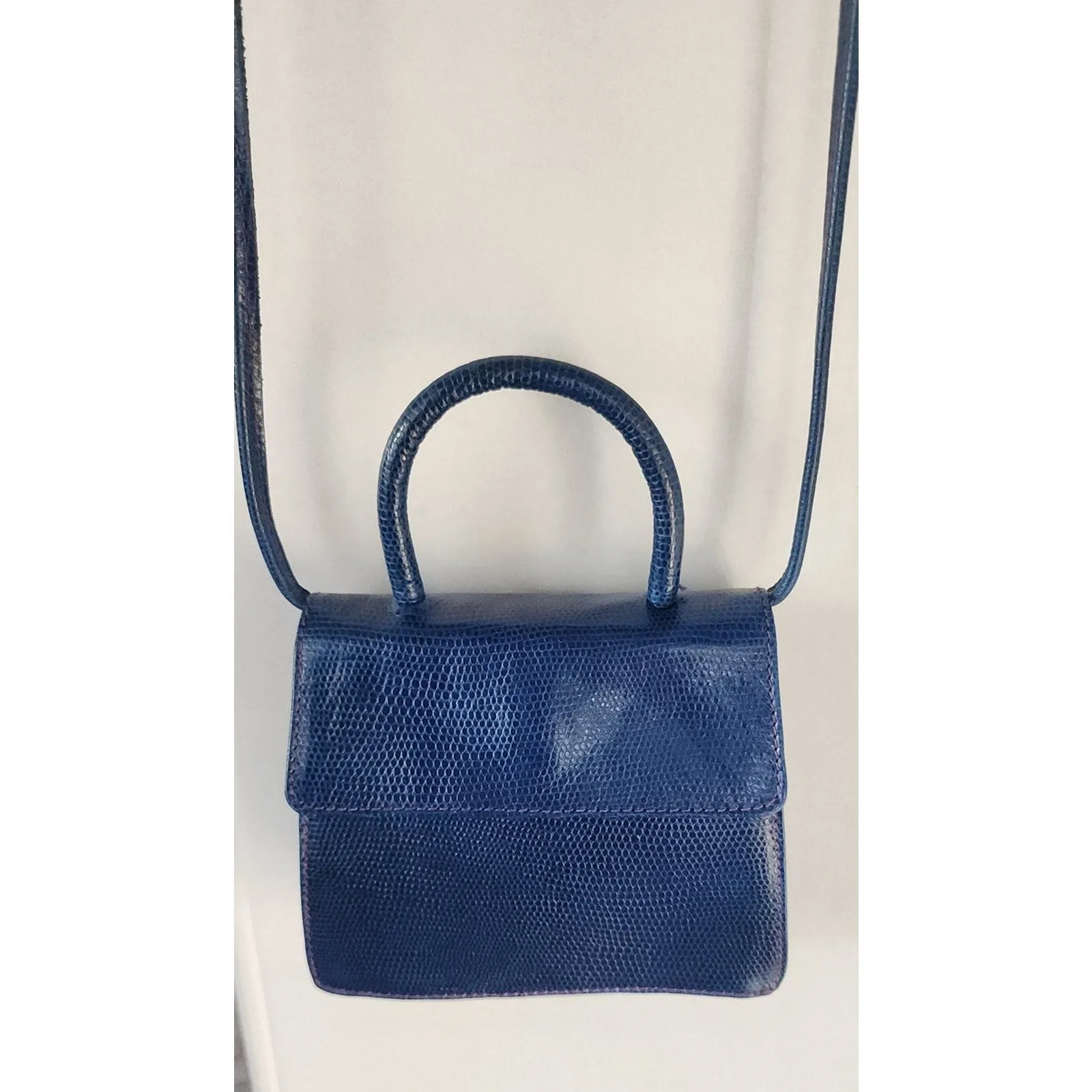Vintage 90s Navy Blue Mini Purse Shoulder Bag
