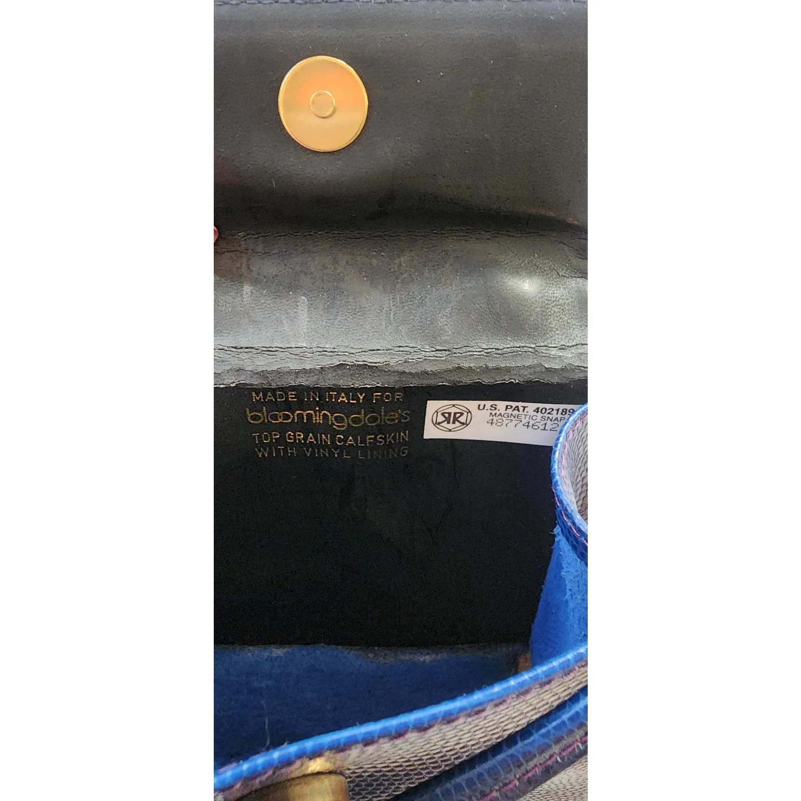 Vintage 90s Navy Blue Mini Purse Shoulder Bag