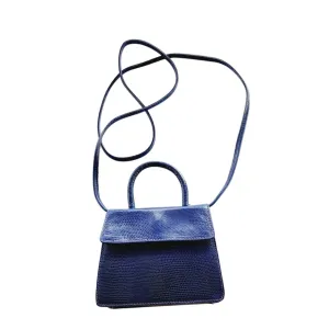 Vintage 90s Navy Blue Mini Purse Shoulder Bag