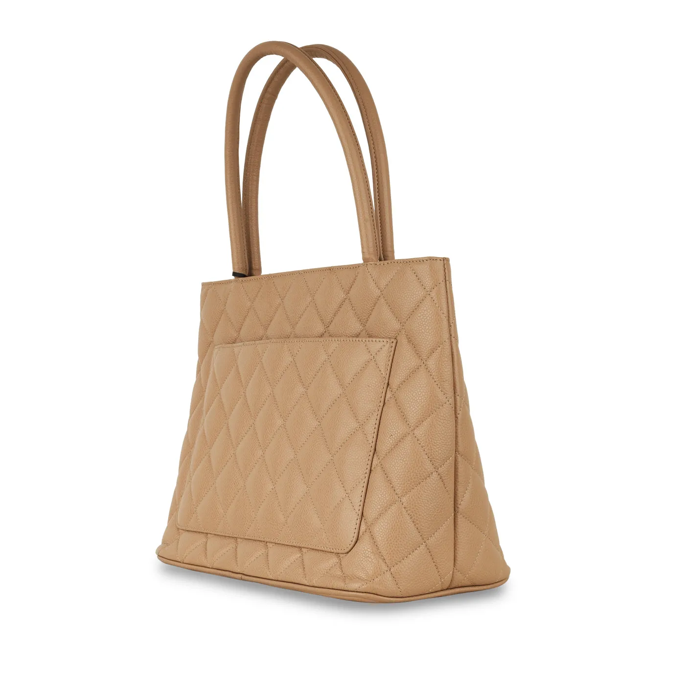 Vintage Medallion Tote - Beige