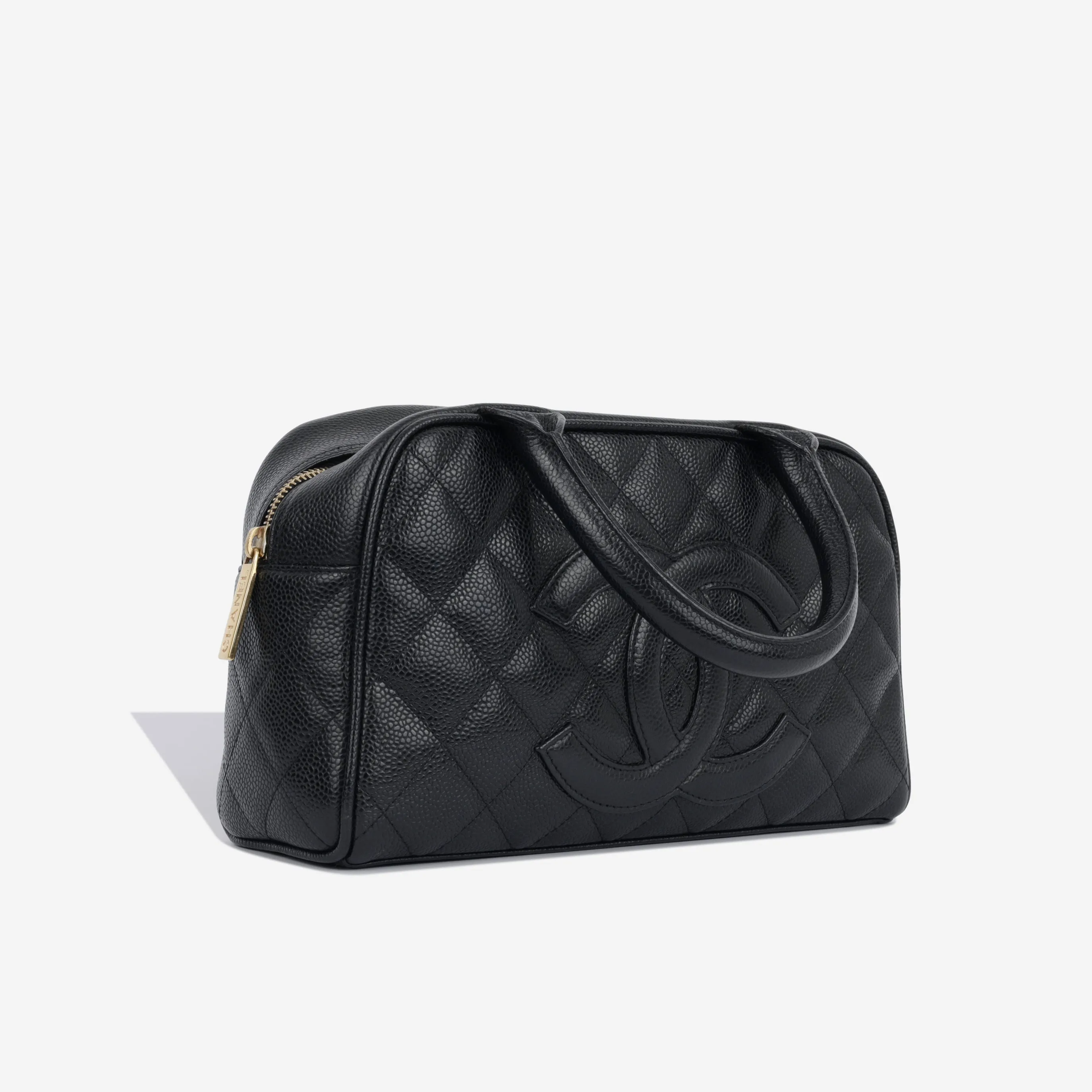 Vintage Quilted Bowler Tote