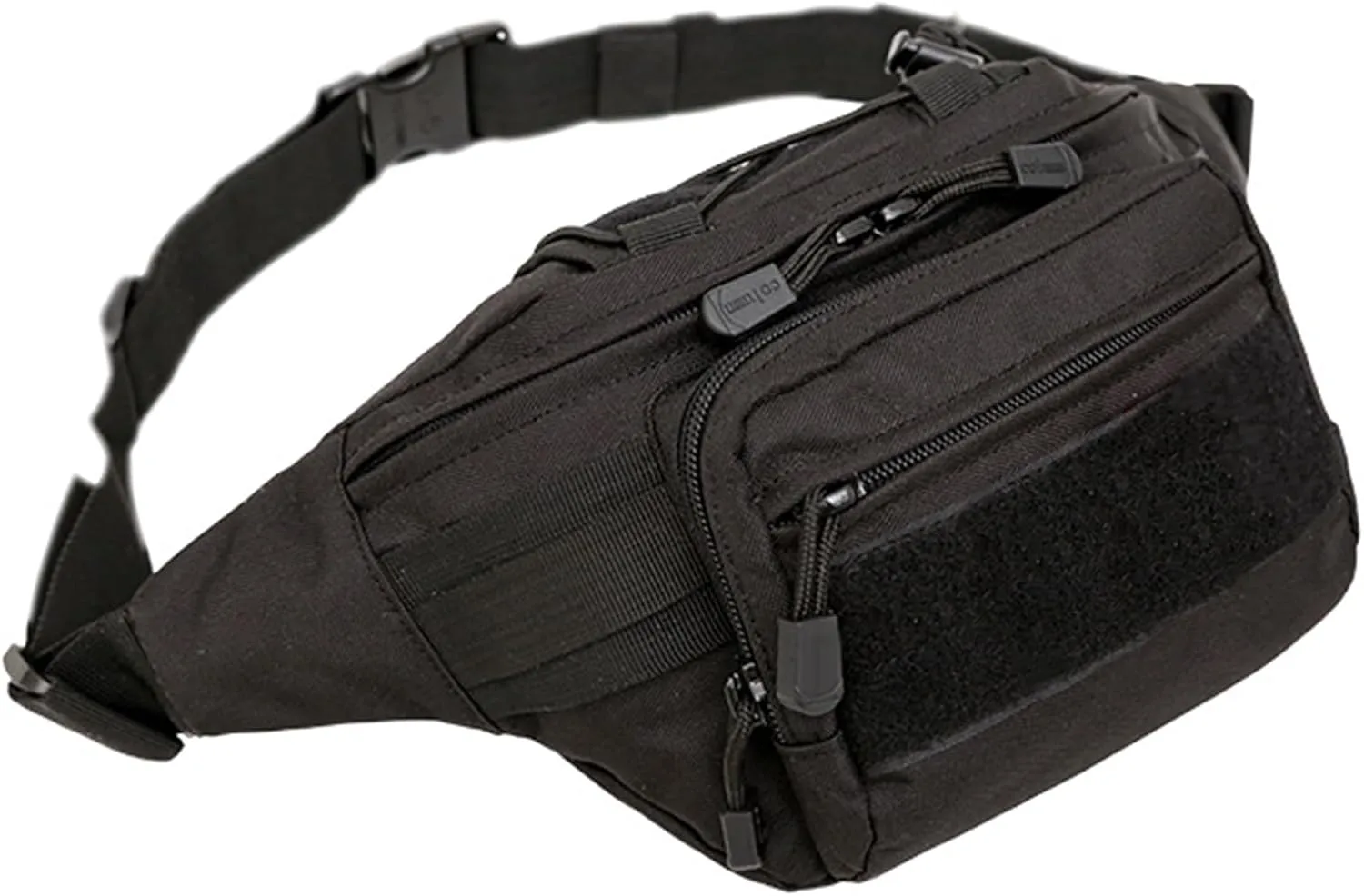 Waist Fanny Pack for Men Motorcycle Bag Tactical Bag Multi-Pockets for Hiking Outdoors Workout Traveling Casual Running Cycling Waterproof 1000D Nylon (black)