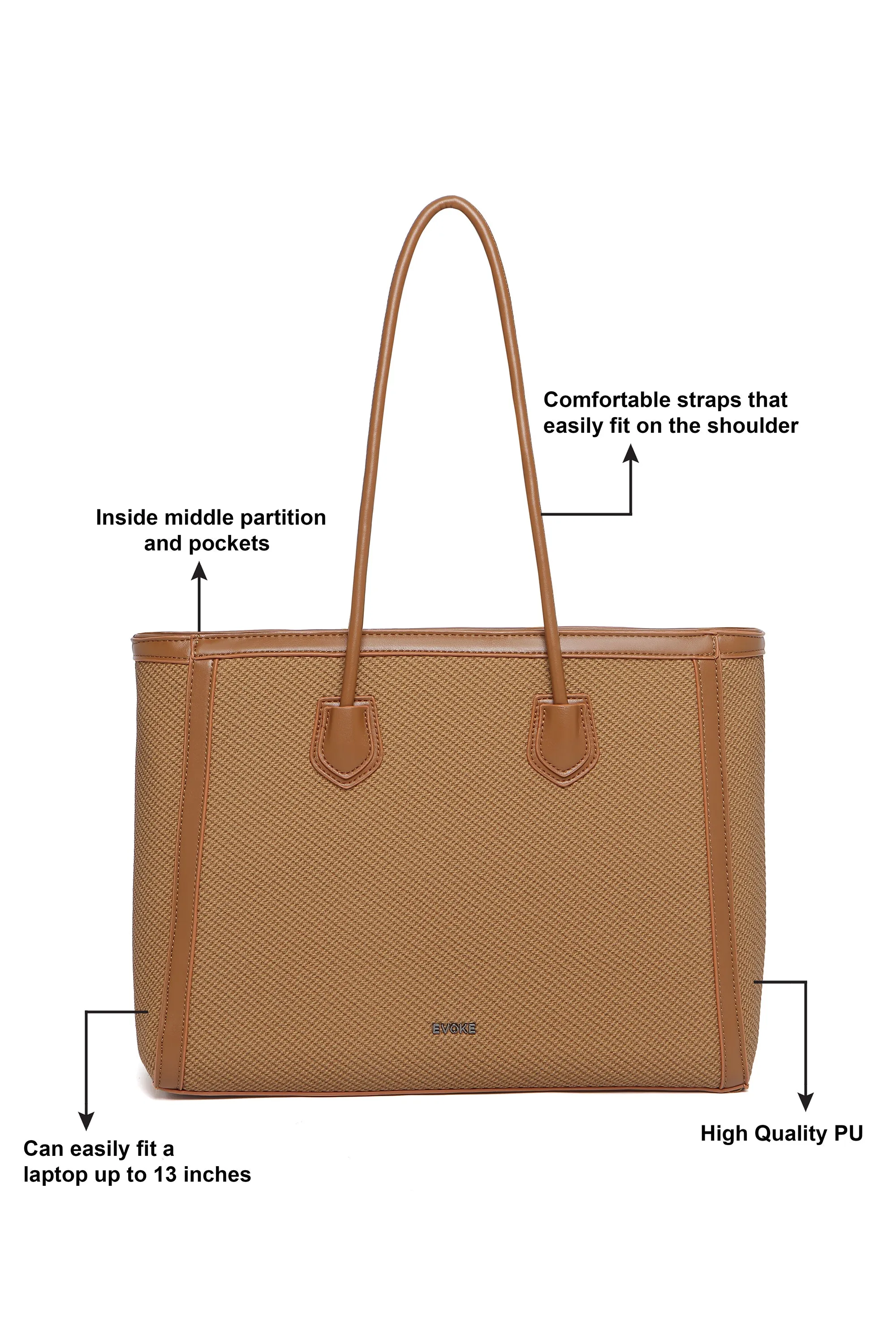 WANDER TOTE 235 CARAMEL BROWN COFFE