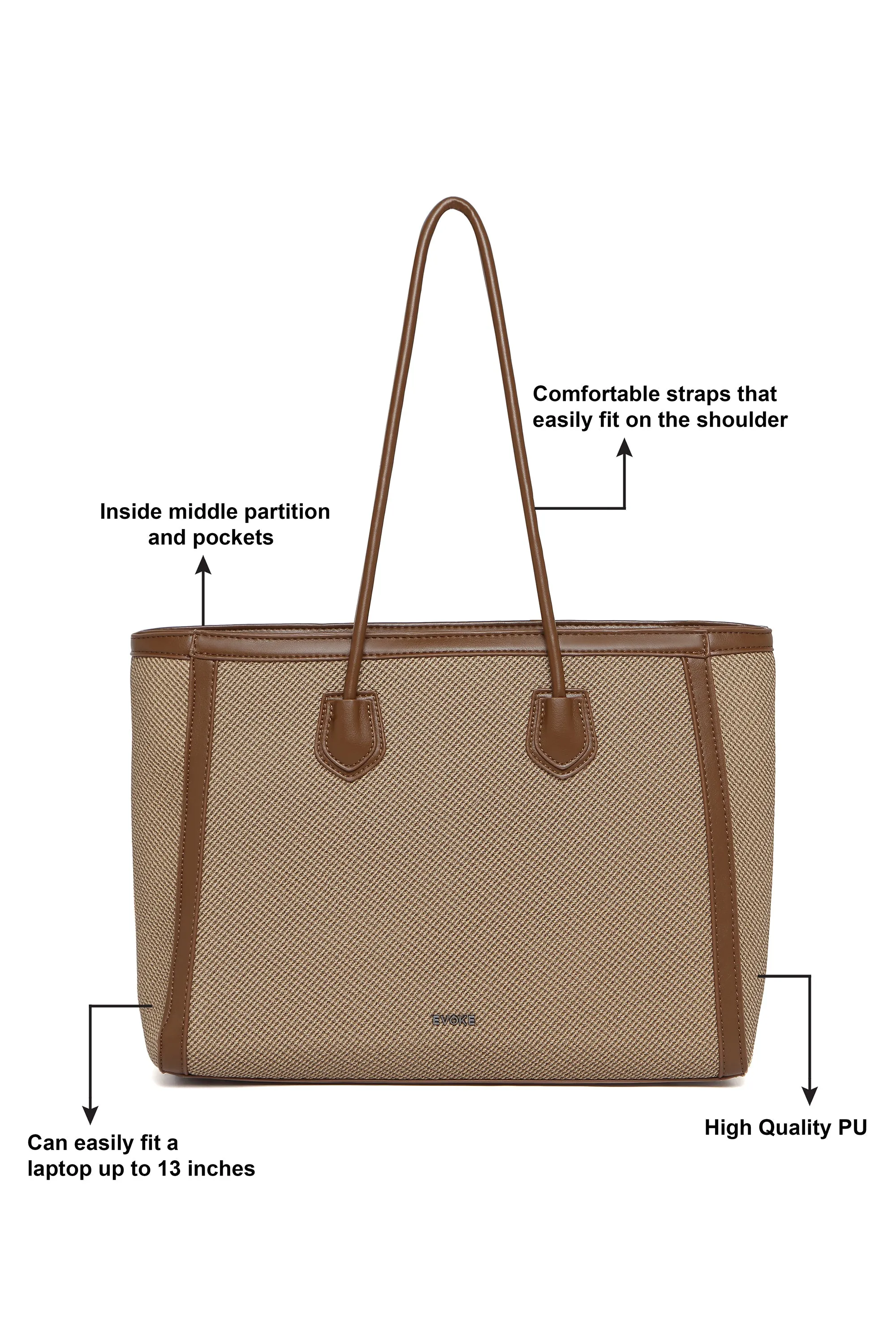WANDER TOTE 235 CARAMEL BROWN COFFE
