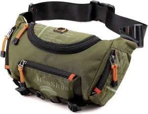 Waterproof Fanny Pack Crossbody Outdoor Waist Bag Pouch With Adjustable Strap Travel Hip Bag For Men Mountaineering,Hiking,Traveling, Camping, Cycling,Running (Green)
