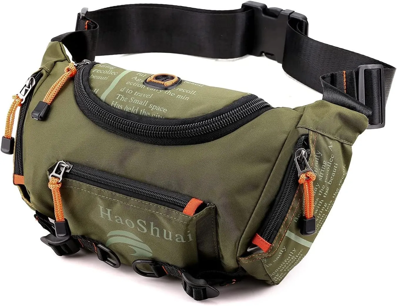 Waterproof Fanny Pack Crossbody Outdoor Waist Bag Pouch With Adjustable Strap Travel Hip Bag For Men Mountaineering,Hiking,Traveling, Camping, Cycling,Running (Green)
