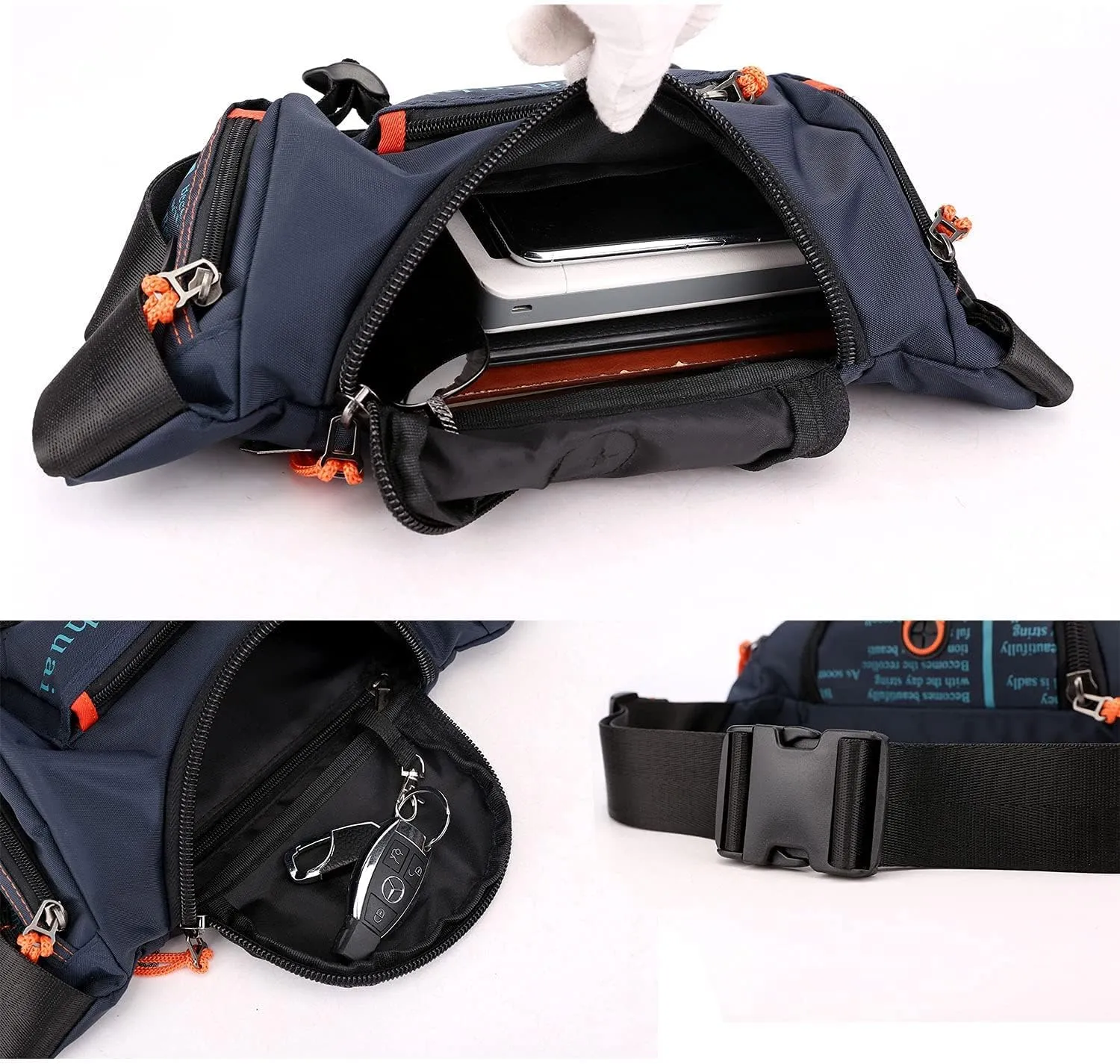 Waterproof Fanny Pack Crossbody Outdoor Waist Bag Pouch With Adjustable Strap Travel Hip Bag For Men Mountaineering,Hiking,Traveling, Camping, Cycling,Running (Green)