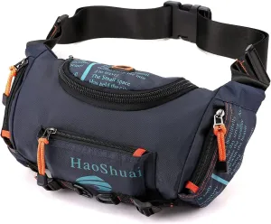 Waterproof Fanny Pack Crossbody Outdoor Waist Bag Pouch With Adjustable Strap Travel Hip Bag For Men Mountaineering,Hiking,Traveling, Camping, Cycling,Running (indigo)