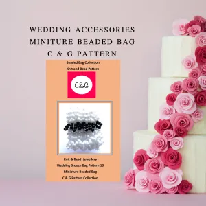 Wedding Charleston Brooch Bag in White with a splash of black fun and quirky C & G Pattern