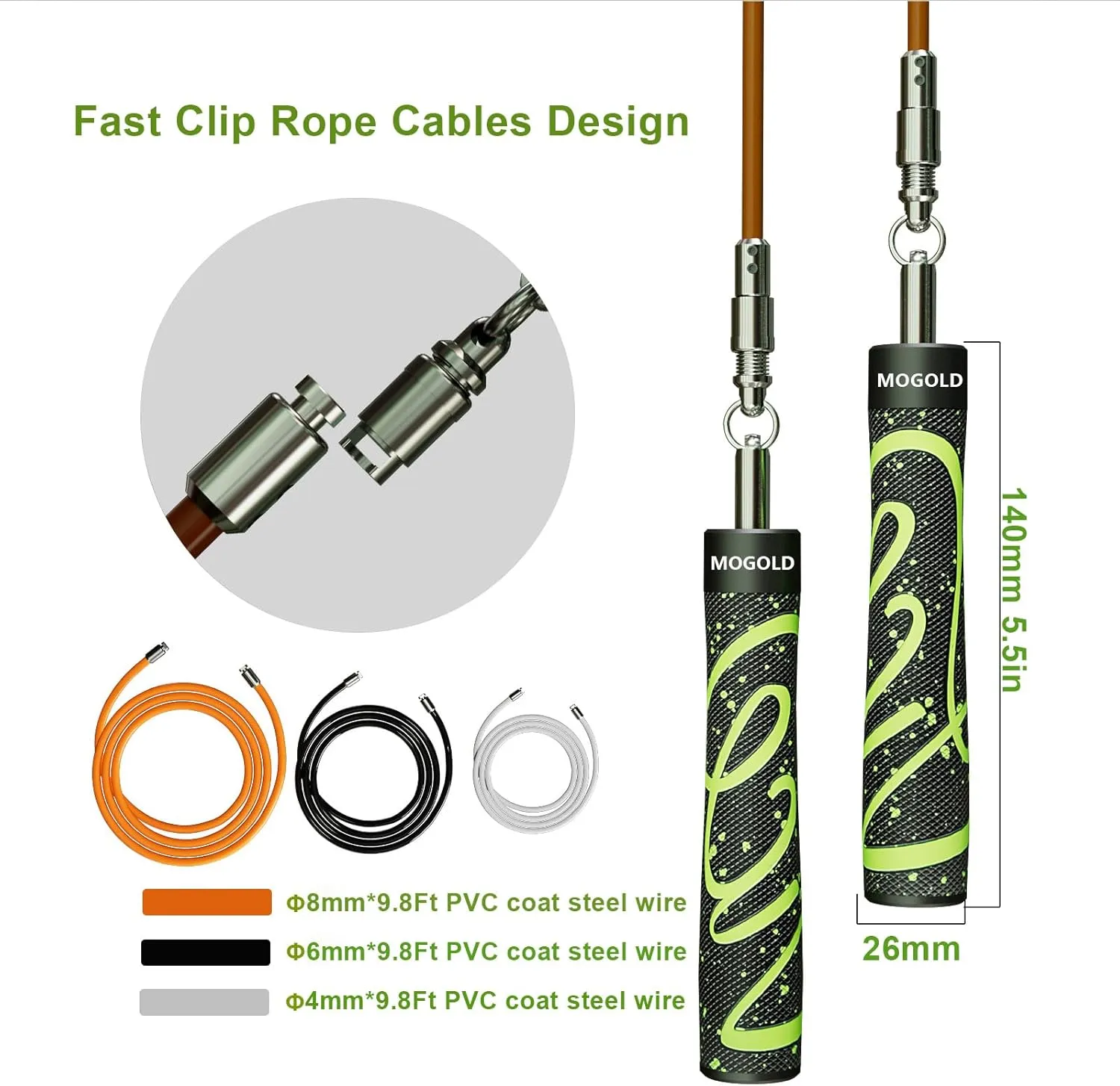 Weighted Jump Rope for Men Women -Interchangeable 1/5lb 1/4lb 1/2lb Heavy jump ropes - 360 Degree Spin - Length Adjustable,Ergonomics Leather Grip Skipping Rope for Fitness Weight Loss & More