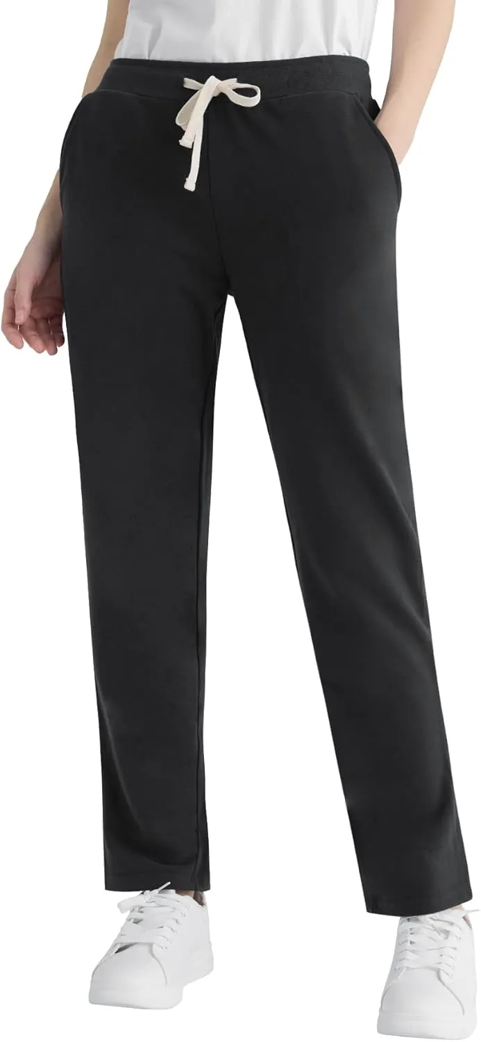 Weintee Women's Petite Cotton Sweatpants with Pockets