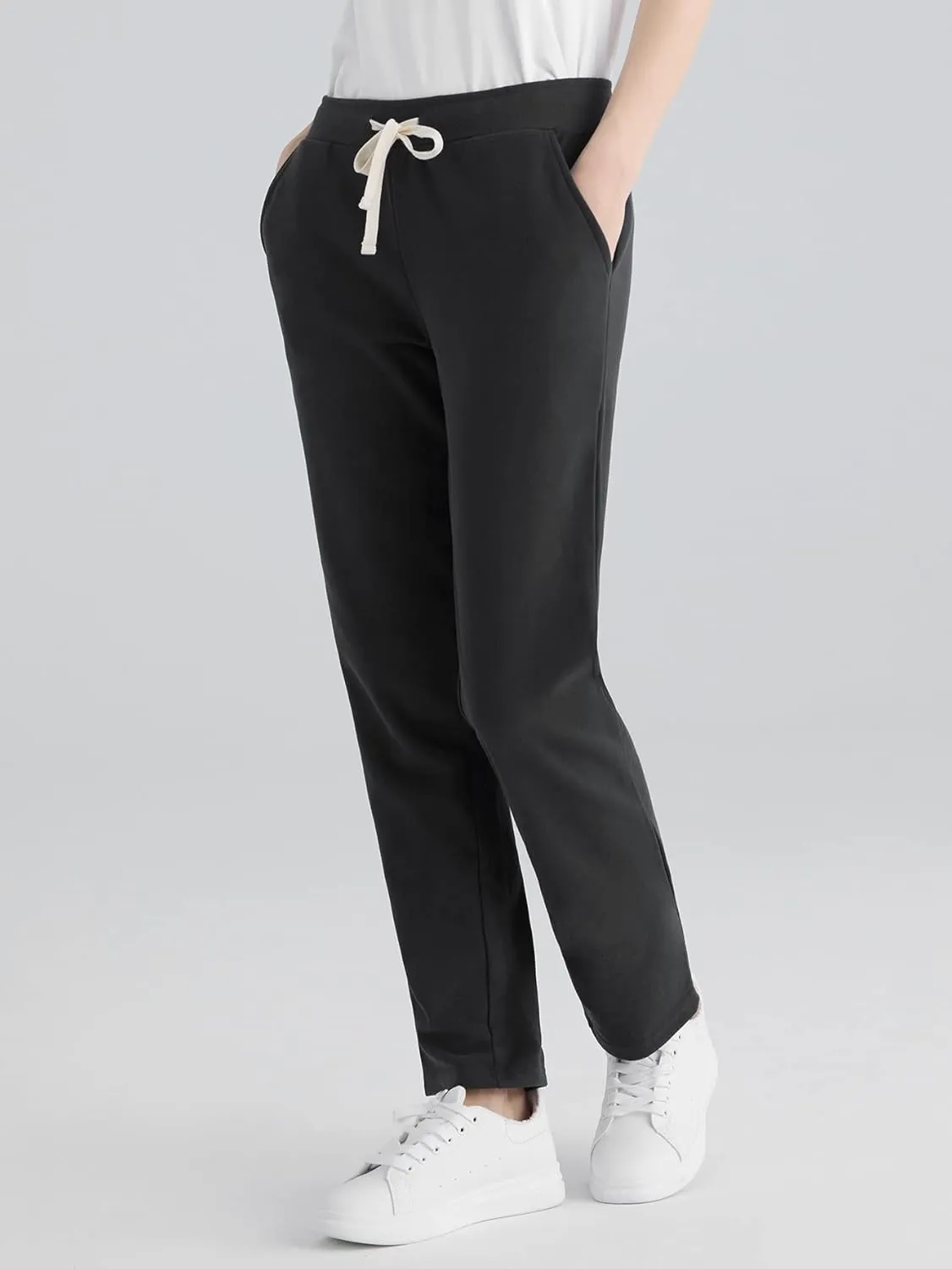 Weintee Women's Petite Cotton Sweatpants with Pockets