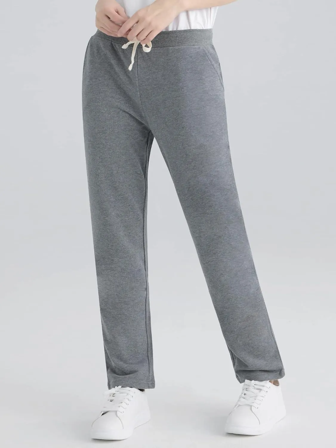 Weintee Women's Petite Cotton Sweatpants with Pockets