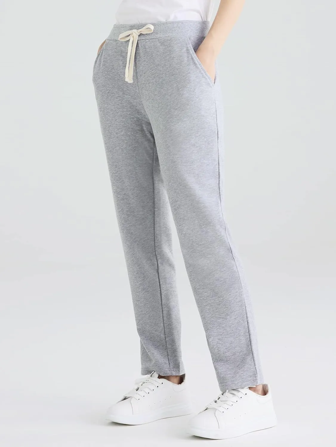 Weintee Women's Petite Cotton Sweatpants with Pockets