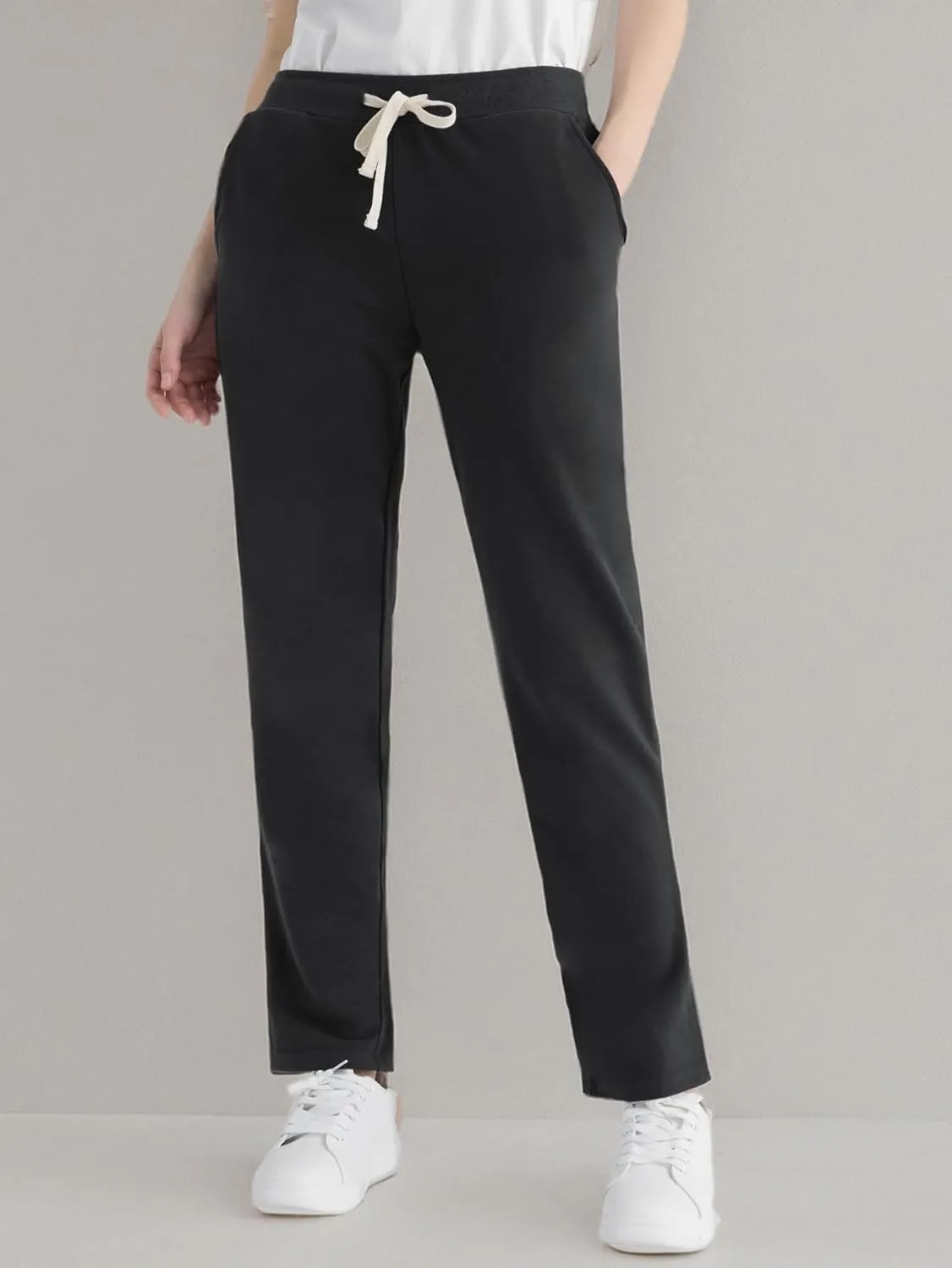 Weintee Women's Petite Cotton Sweatpants with Pockets