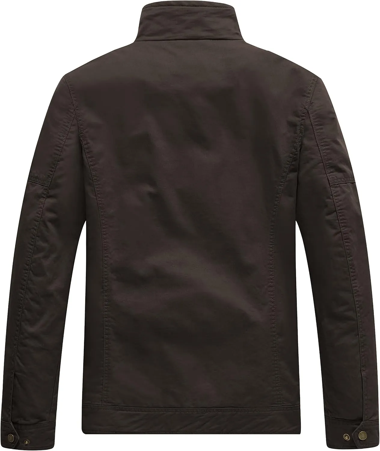 WenVen Men's Casual Washed Cotton Military Jacket
