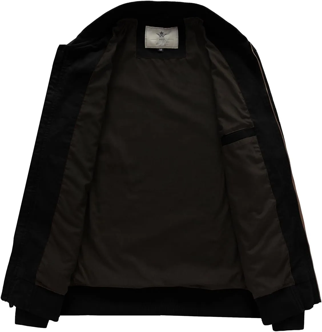 WenVen Men's Lightweight Cotton Flight Bomber Jacket Casual Military Windbreaker