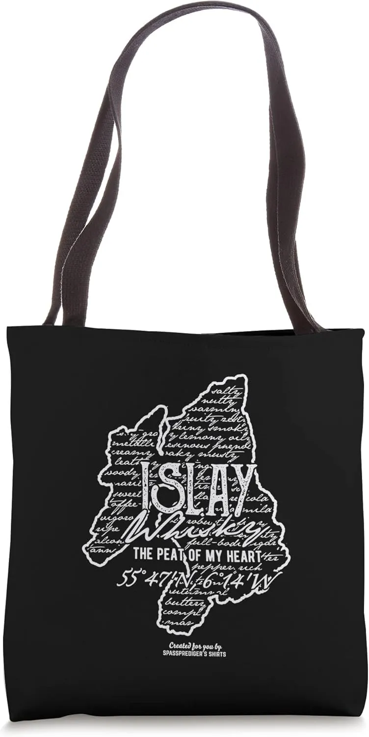Whisky Design Coastline of Islay Island Famous for Whisky Tote Bag