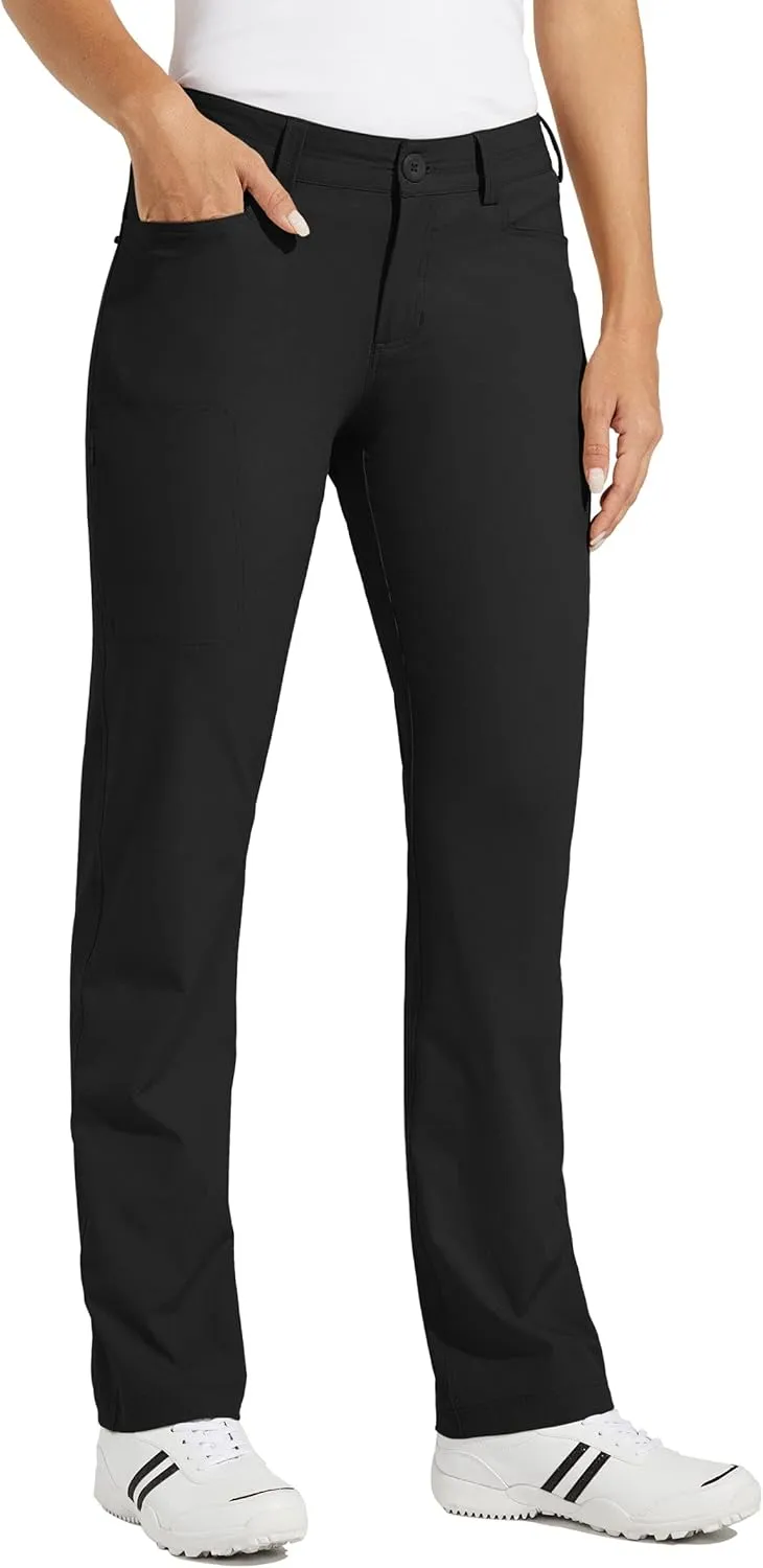 Willit Women's Golf Pants Hiking Pants Quick Dry Lightweight Outdoor Casual Pants with Pockets Water Resistant
