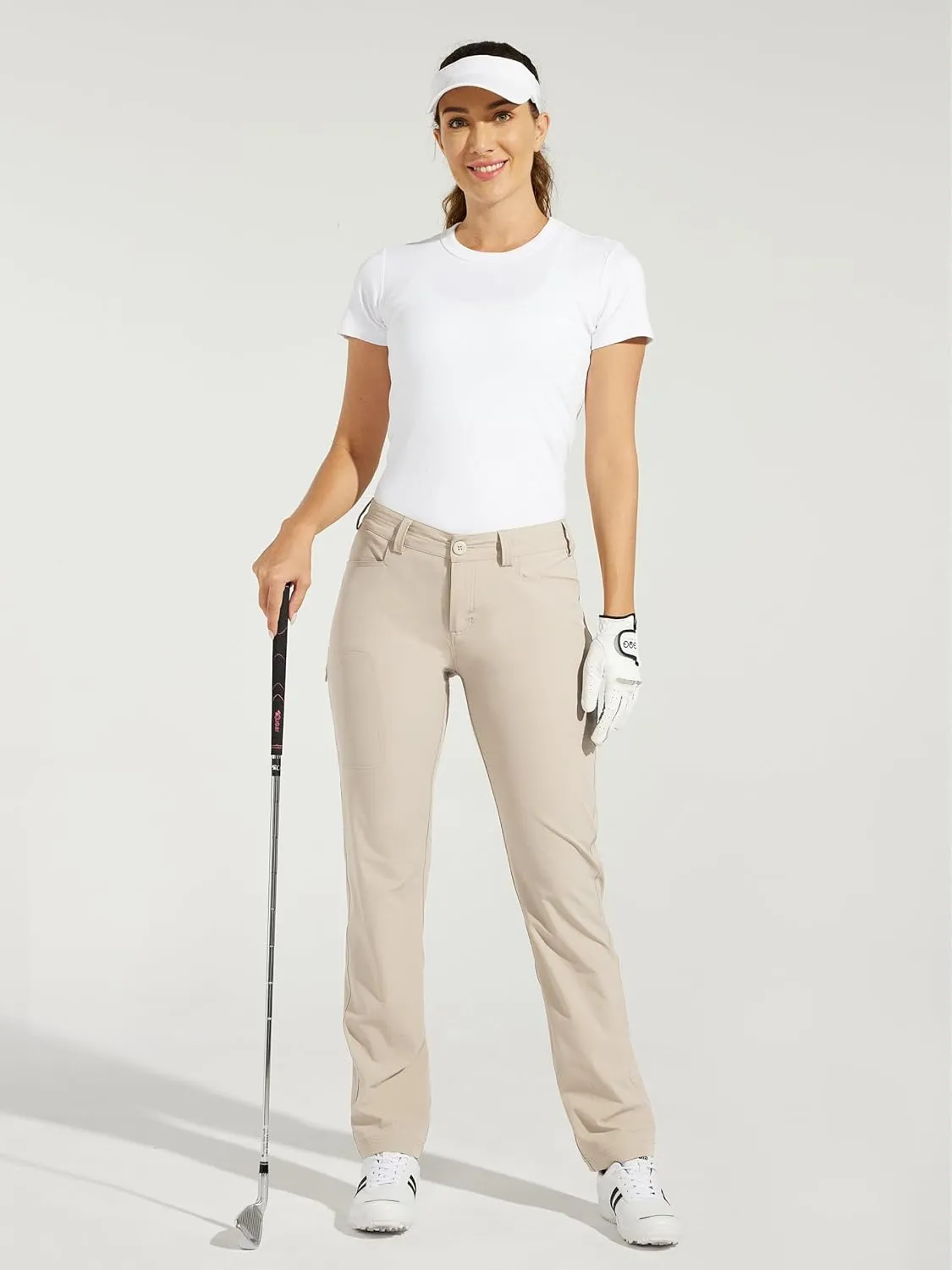 Willit Women's Golf Pants Hiking Pants Quick Dry Lightweight Outdoor Casual Pants with Pockets Water Resistant