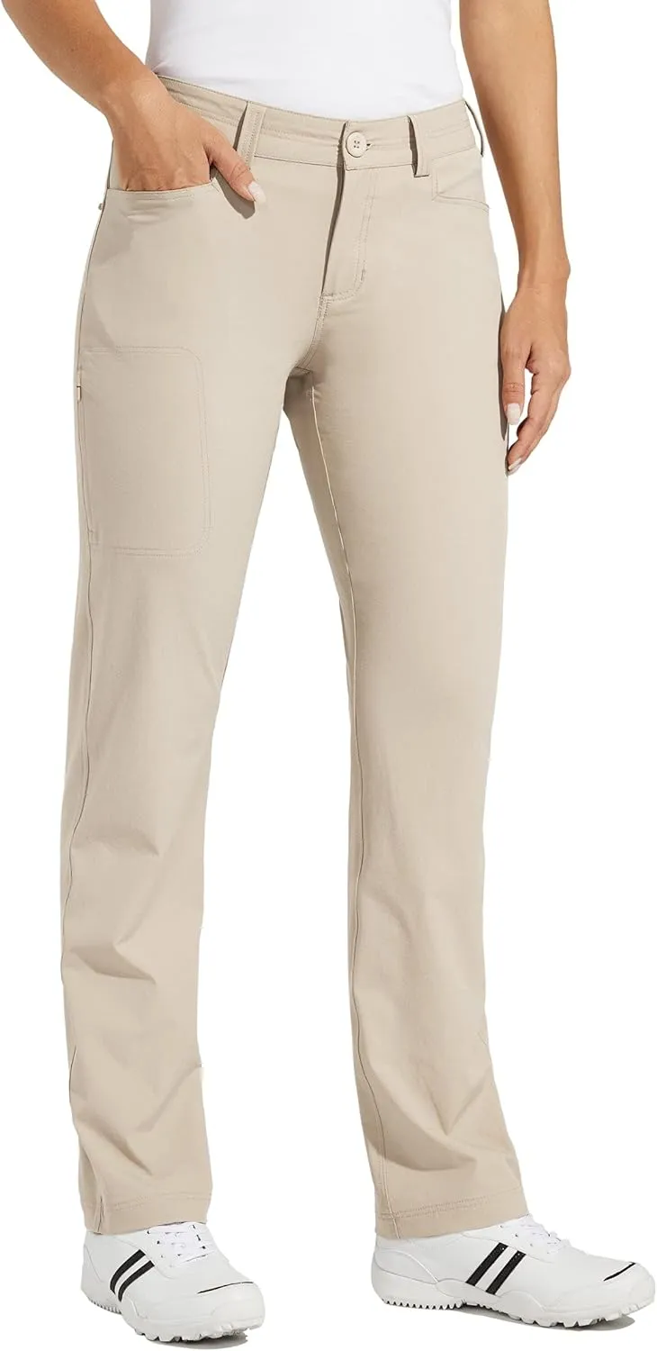 Willit Women's Golf Pants Hiking Pants Quick Dry Lightweight Outdoor Casual Pants with Pockets Water Resistant