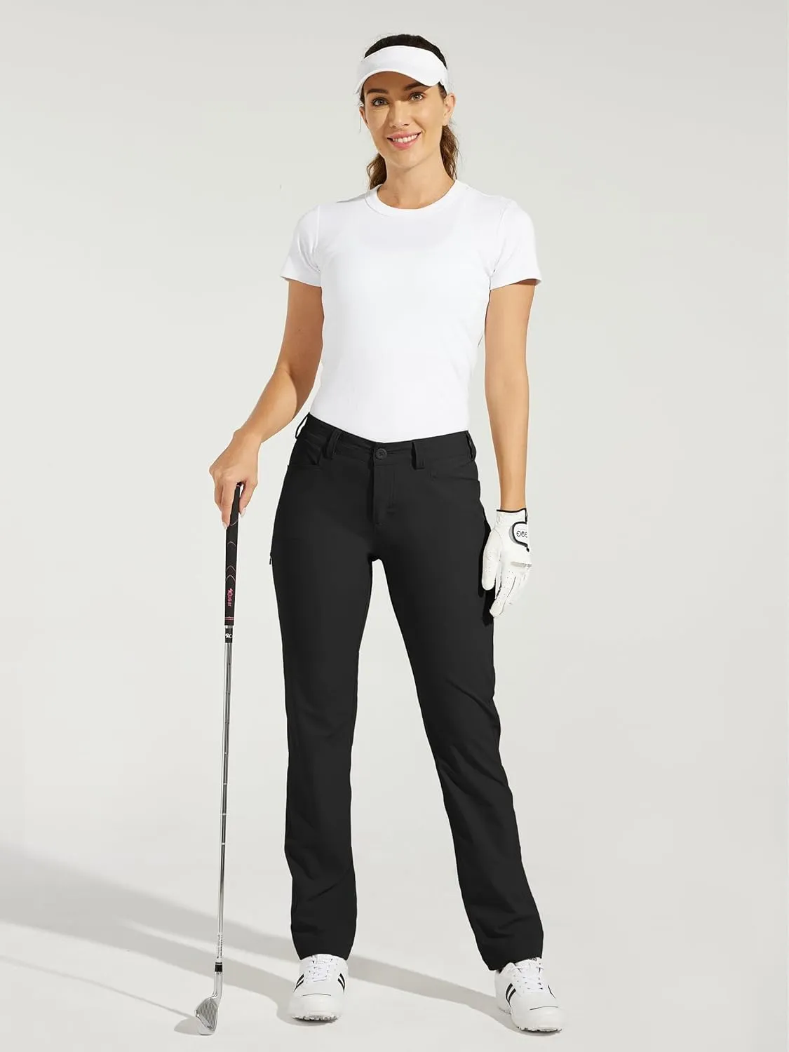 Willit Women's Golf Pants Hiking Pants Quick Dry Lightweight Outdoor Casual Pants with Pockets Water Resistant