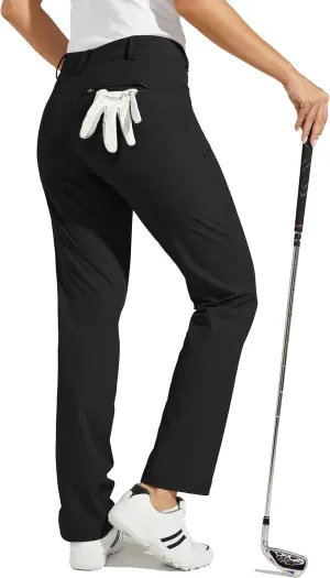 Willit Women's Golf Pants Hiking Pants Quick Dry Lightweight Outdoor Casual Pants with Pockets Water Resistant