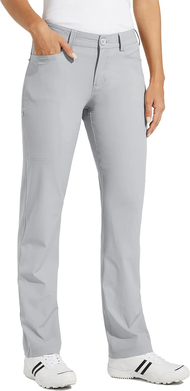 Willit Women's Golf Pants Hiking Pants Quick Dry Lightweight Outdoor Casual Pants with Pockets Water Resistant