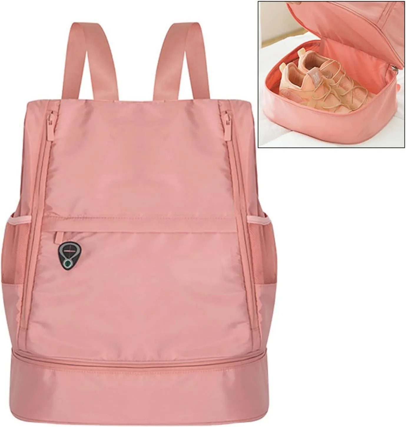 women Gym Backpack Dry Wet Bag Swimming Women Fitness Bags For Shoes GymtasSport Sports Swim Men (Pink)