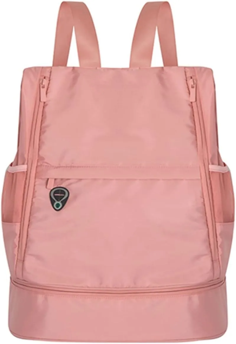 women Gym Backpack Dry Wet Bag Swimming Women Fitness Bags For Shoes GymtasSport Sports Swim Men (Pink)