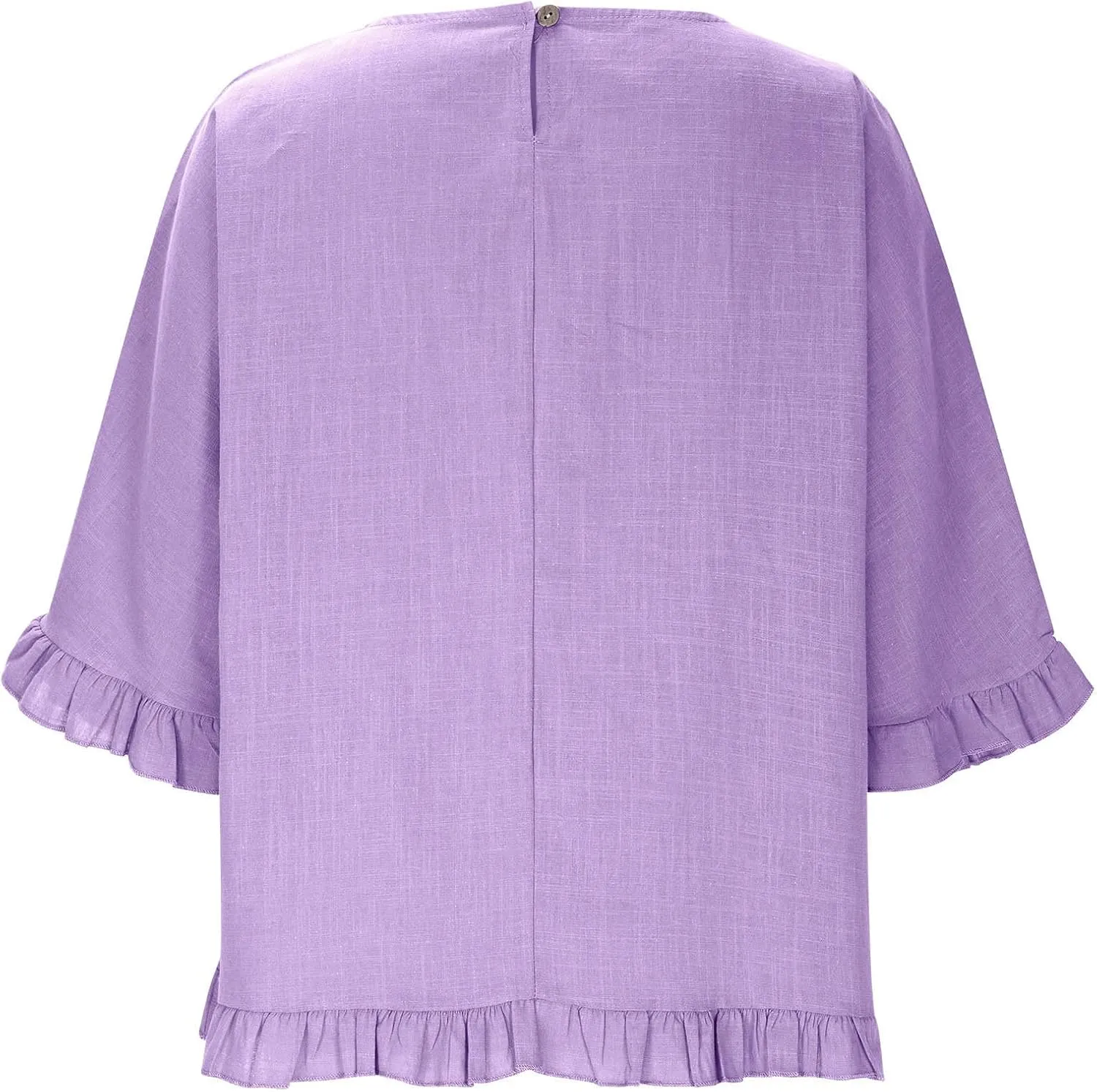 Women Linen Shirts Summer Casual Plus Size Beach Vacation Half Sleeve Gauze Tees Tops Crewneck Cotton Blouses Clothes