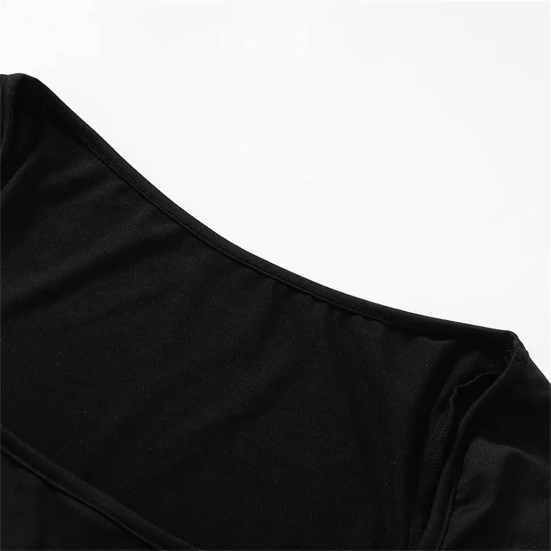 Women Sexy Mini Dresses Solid Spring Long Sleeves Lace Split Bodycon Lady Elegant Knitted Dresses