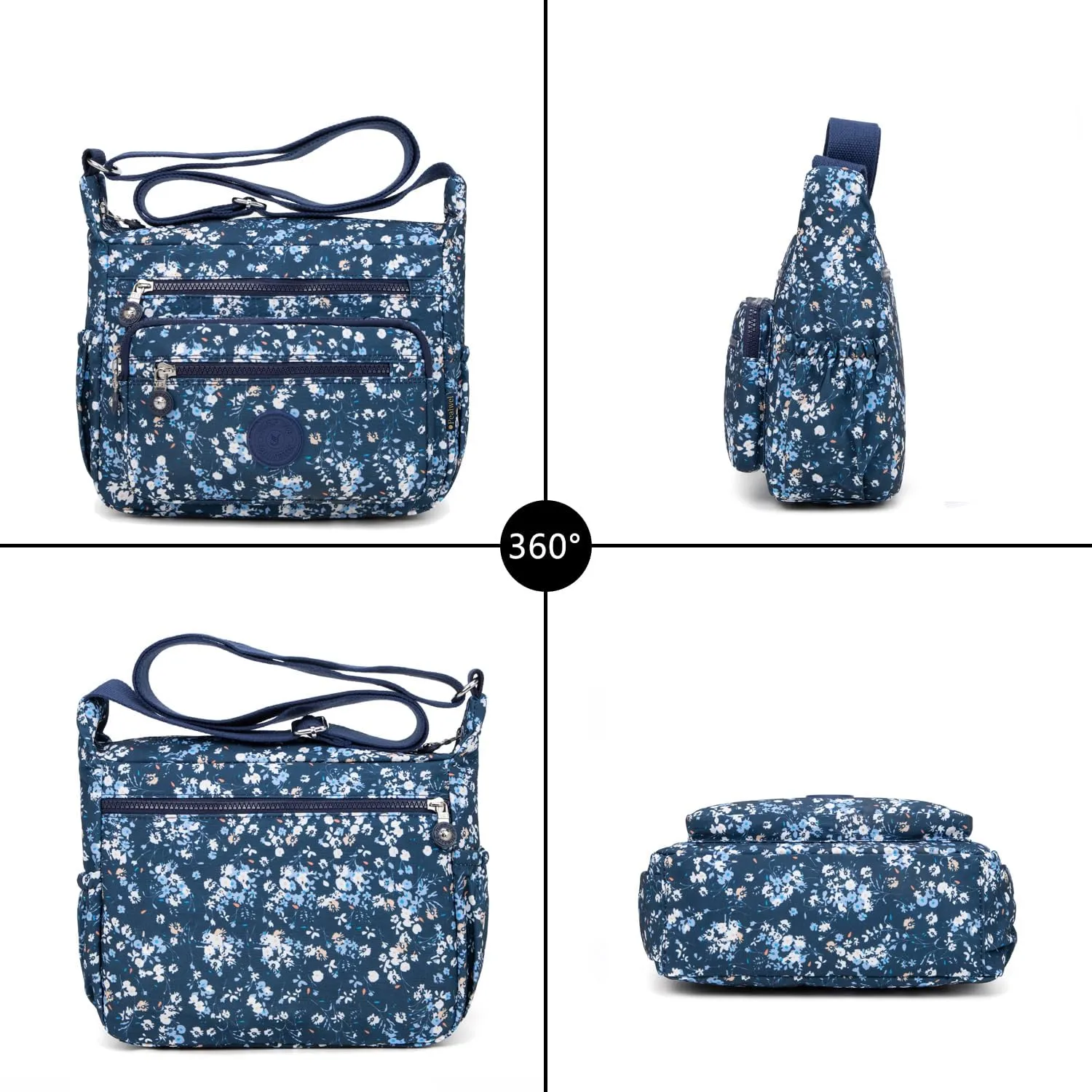 Women Shoulder Handbag Roomy Multiple Pockets Bag Ladies Crossbody Purse Tote Top Handle Satchel
