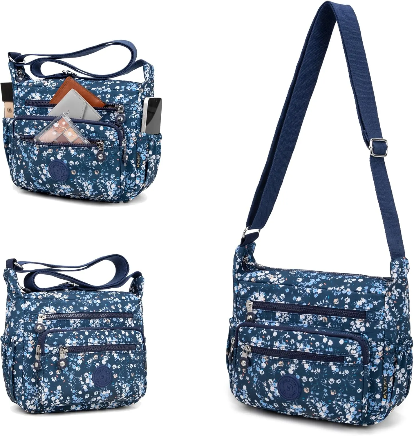 Women Shoulder Handbag Roomy Multiple Pockets Bag Ladies Crossbody Purse Tote Top Handle Satchel