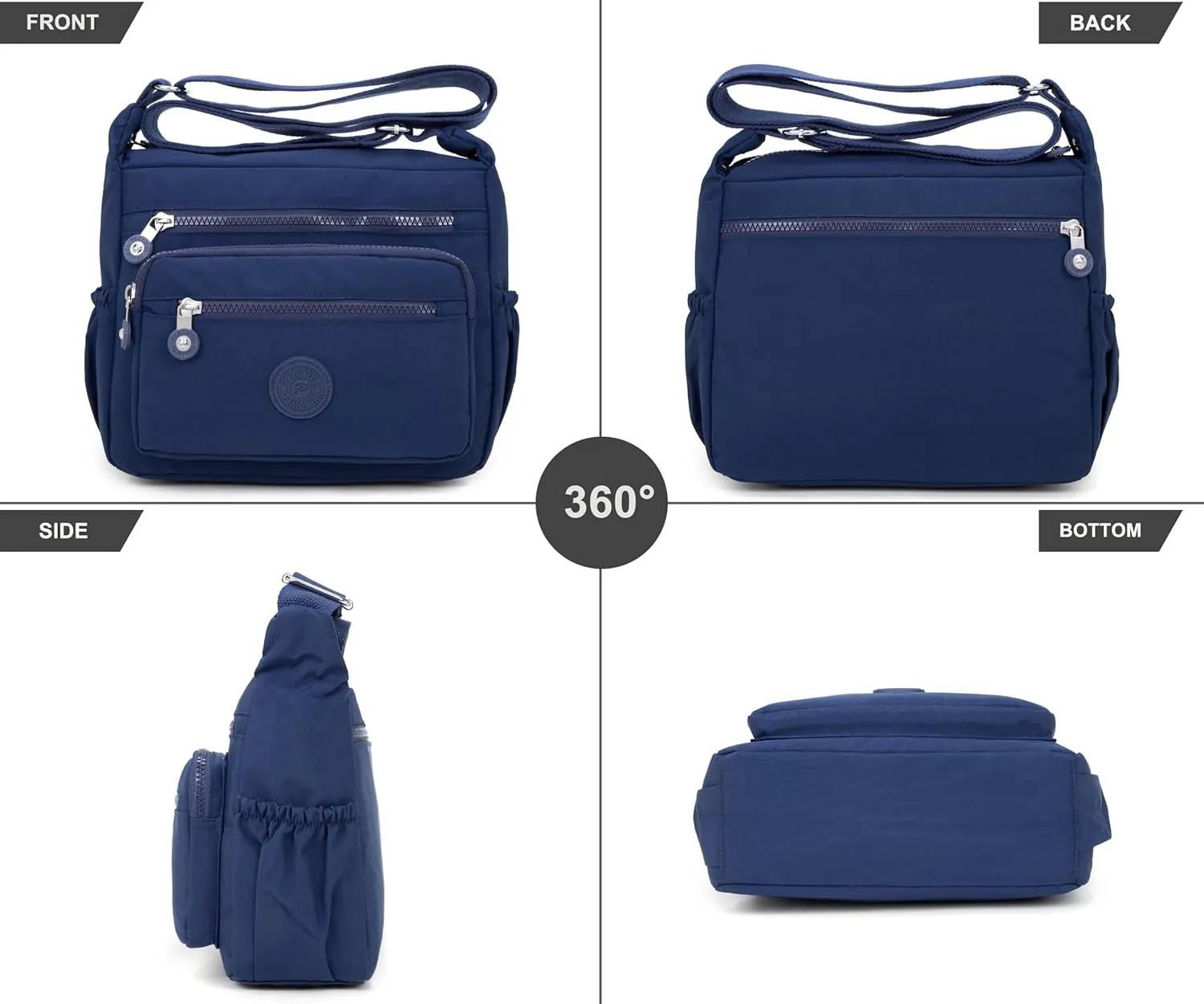 Women Shoulder Handbag Roomy Multiple Pockets Bag Ladies Crossbody Purse Tote Top Handle Satchel