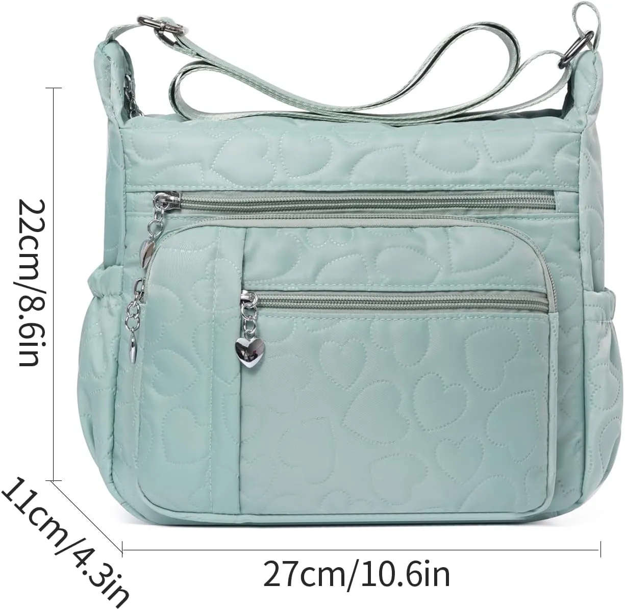 Women Shoulder Handbag Roomy Multiple Pockets Bag Ladies Crossbody Purse Tote Top Handle Satchel