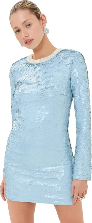 Women's Blue Sequin Mini Dress