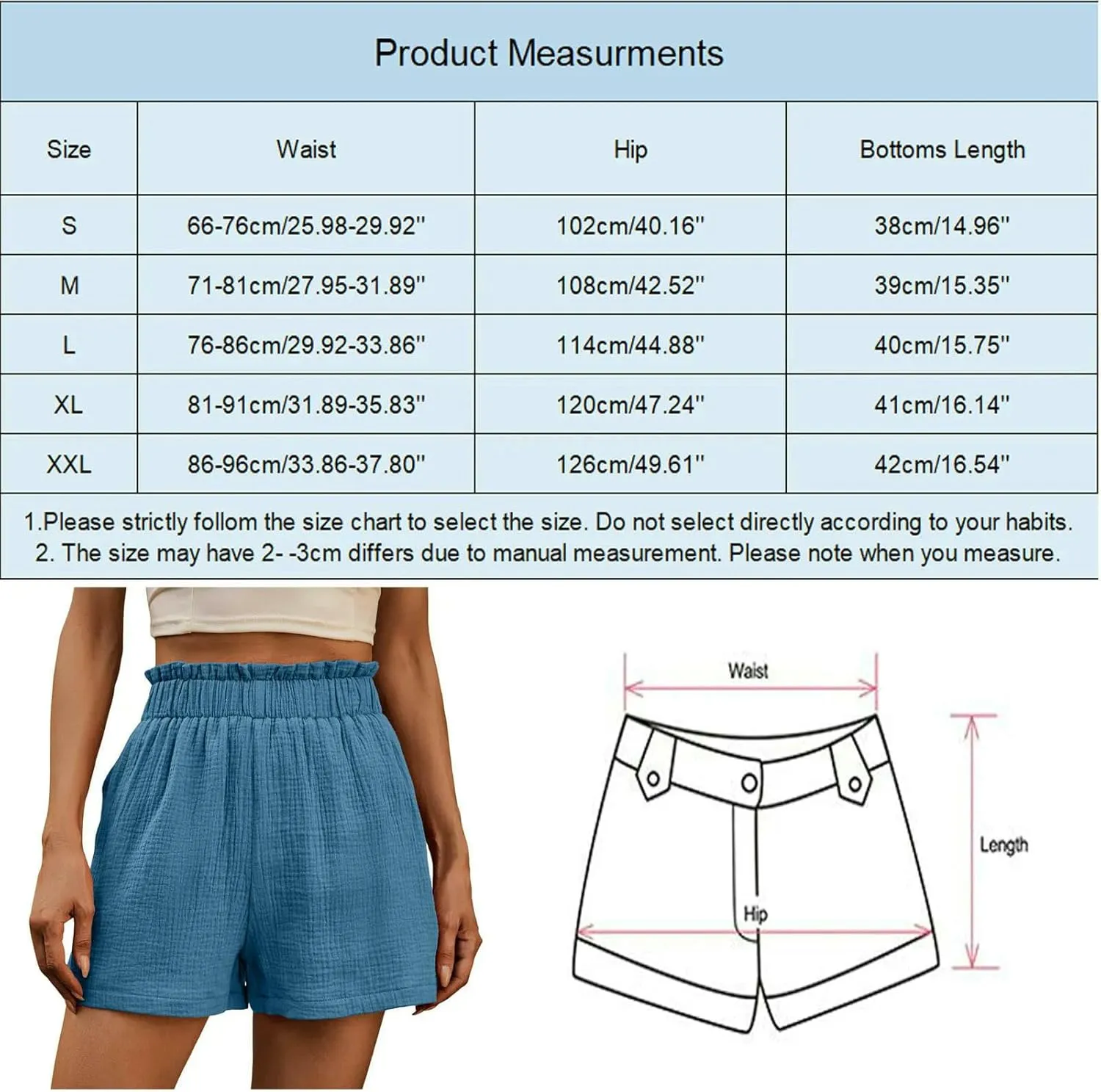 Womens Casual Fashion Cotton for Women Summer Straight Leg Casual Pants High Waist Solid Color Sports Loose Shorts