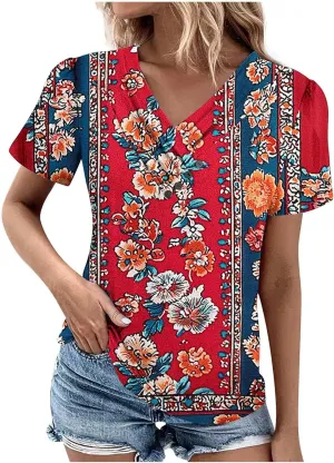 Womens Cotton Buttons Shirts Trendy Short Sleeve Tshirts Casual Collared Button Blouses Oversized Tops for Women