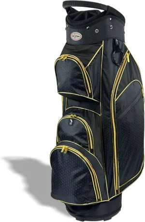 Womens Golf Bag - Taboo Fashions Lightweight Ladies Cart Bag, 14-Way, 7 Zippered Pockets, Rain Hood, Tee Holder, with Insulated Cooler Beverage Compartment