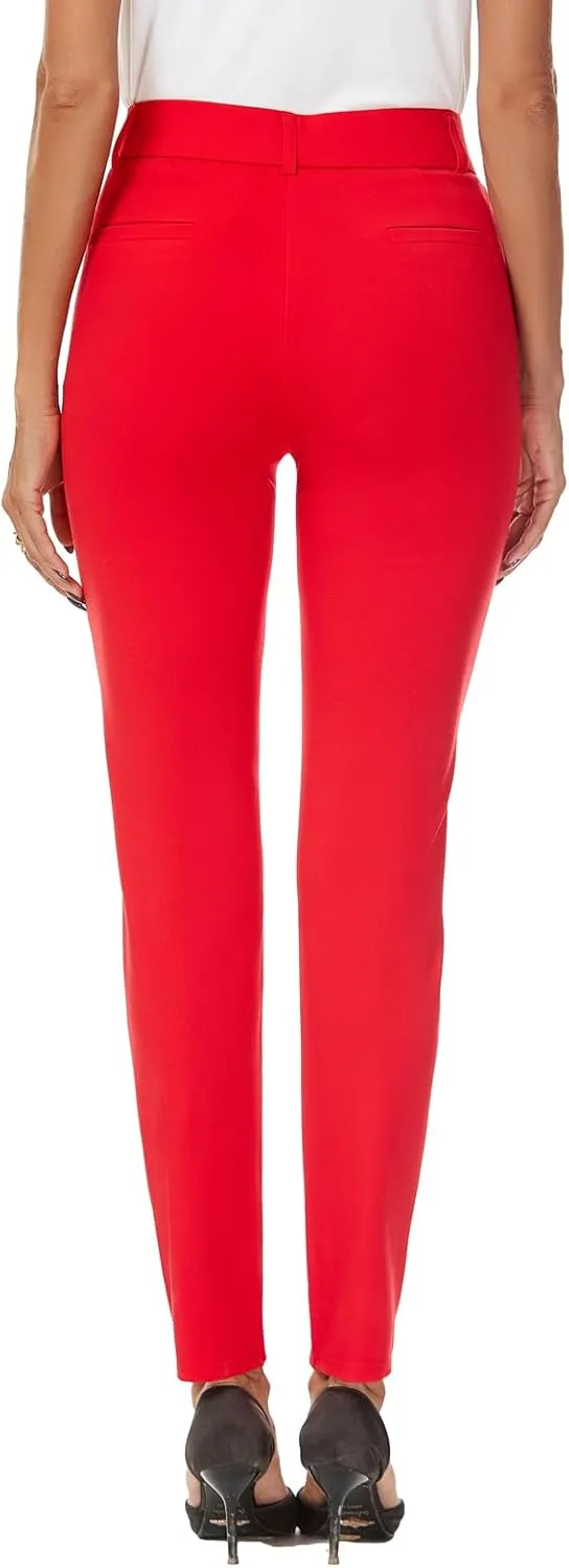 Women's High Waist Skinny Comfy Stretchy Work Pants with Pockets