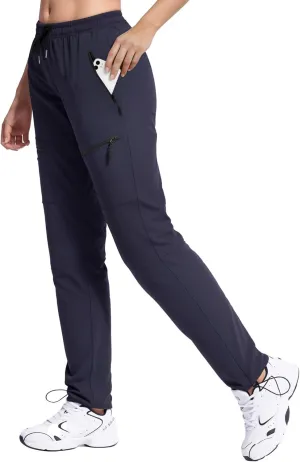 Womens Hiking Pants Quick Dry Tall Insteam 30"/32"/34"/36" Cargo Joggers Lightweight Breathable Pants with 5 Pockets