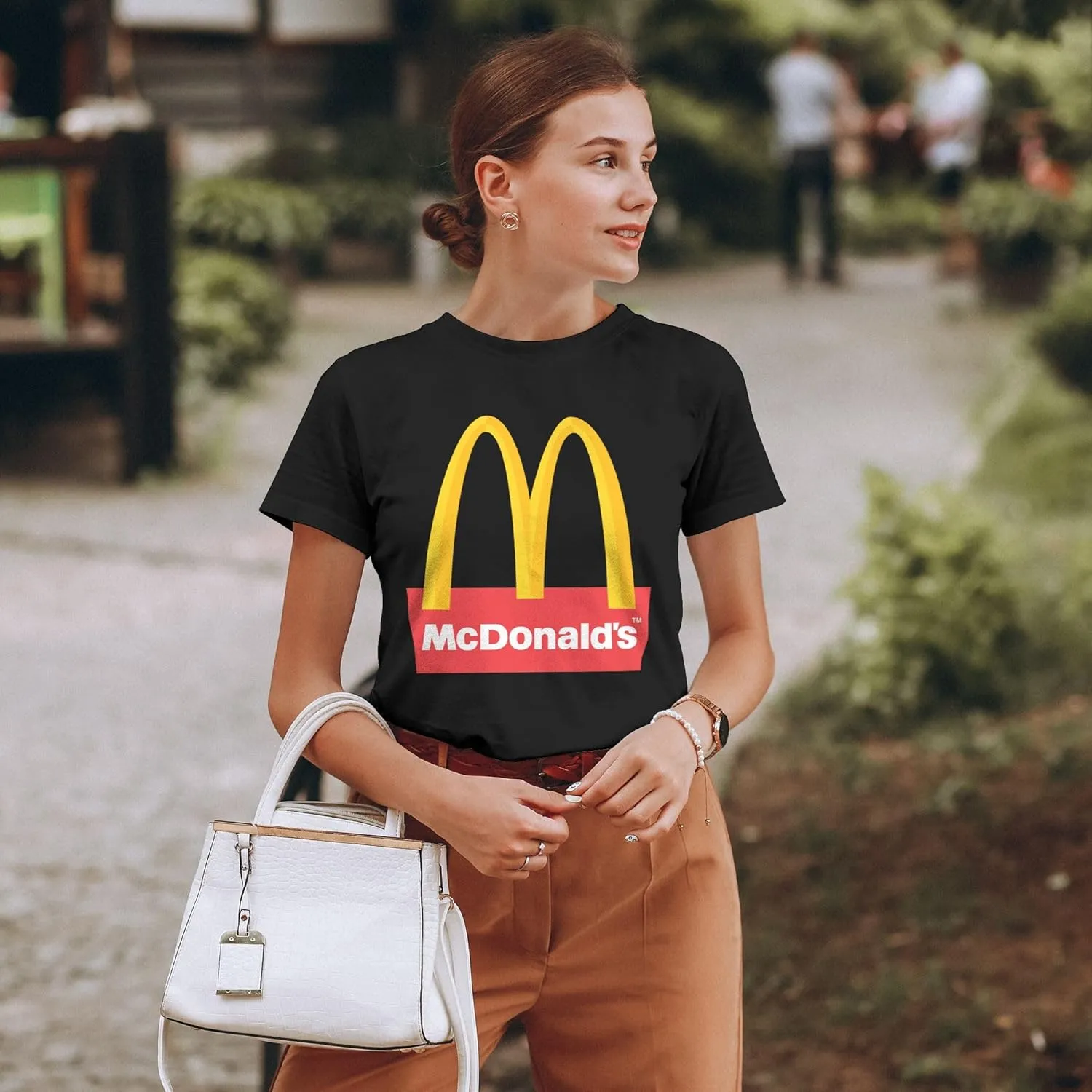 Women's Logo Cotton T-Shirt Short Sleeve Tshirt for Women Female Round Neck Tee Shirts Merch Work Uniform Tops