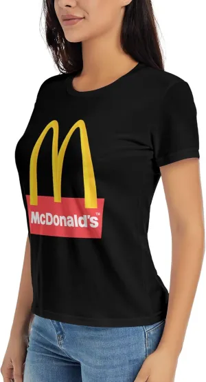 Women's Logo Cotton T-Shirt Short Sleeve Tshirt for Women Female Round Neck Tee Shirts Merch Work Uniform Tops