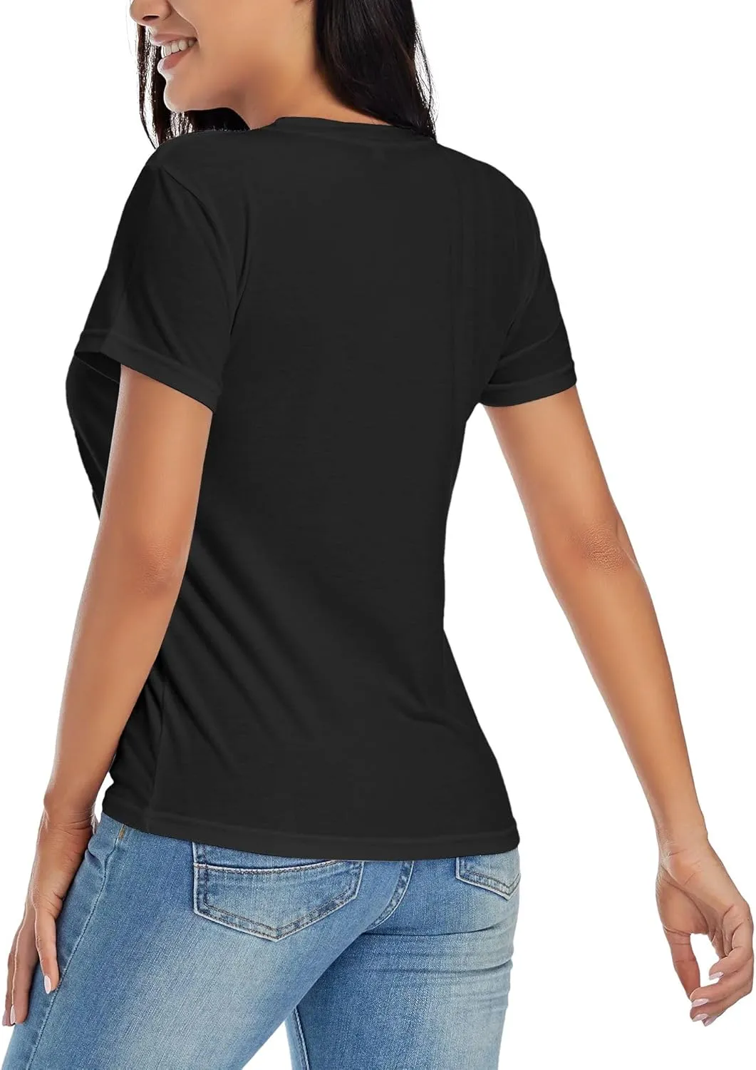 Women's Logo Cotton T-Shirt Short Sleeve Tshirt for Women Female Round Neck Tee Shirts Merch Work Uniform Tops