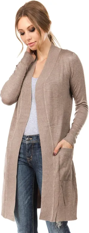 Women's Long Sleeve Sweater Duster Cardigan
