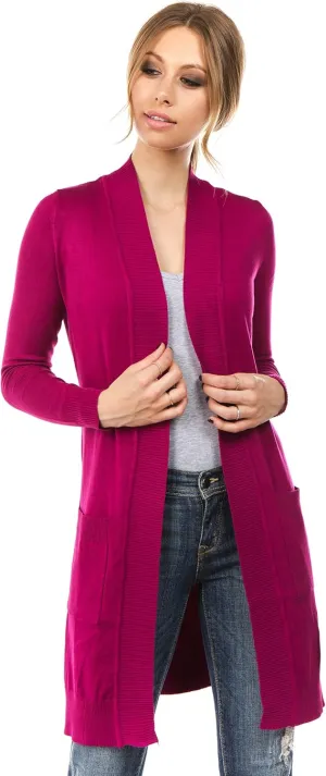 Women's Long Sleeve Sweater Duster Cardigan